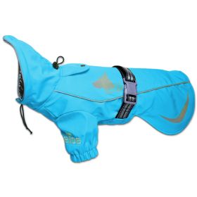 Dog Helios 'Ice-Breaker' Extendable Hooded Dog Coat w/ Heat Reflective Tech (Color: Blue, size: small)